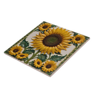 Popular Sunflowers Beautiful Collection Tegeltje