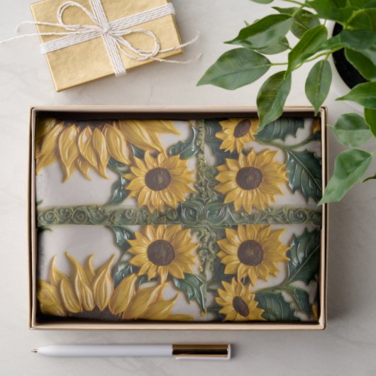 Popular Sunflowers Beautiful Collection Tissuepapier (Geschenk)
