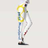 Populära leggings vita med tekst samiska tecken (Rechts)