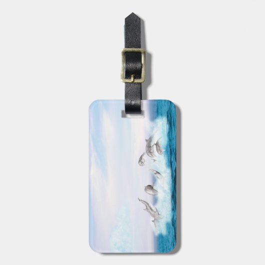 Populatie-dolfijnen Bagagelabel (Voorkant verticaal)