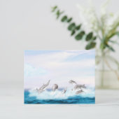 Populatie-dolfijnen Briefkaart (Staand voorkant)