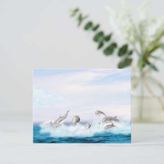 Populatie-dolfijnen Briefkaart (Staand voorkant)