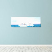 Populatie-dolfijnen Canvas Afdruk (Insitu (Houten vloer))
