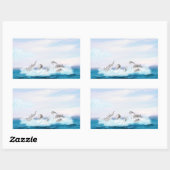 Populatie-dolfijnen Rechthoekige Sticker (Vel)