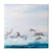 Populatie-dolfijnen Tegeltje (Voorkant)