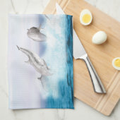 Populatie-dolfijnen Theedoek (Quarter Fold)