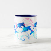 Populatie-dolfijnen Tweekleurige Koffiemok (Center)