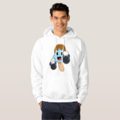 Populatie in Sterke training met Dumbbells Hoodie (Voorkant volledig)