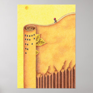 Populieren en een toren. poster
