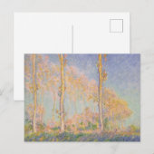 Populieren, impressionistisch landschap, Claude Mo Briefkaart (Voorkant / Achterkant)