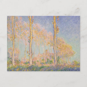 Populieren, impressionistisch landschap, Claude Mo Briefkaart