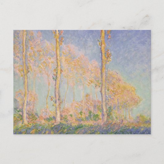 Populieren, impressionistisch landschap, Claude Mo Briefkaart (Voorkant)