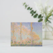 Populieren, impressionistisch landschap, Claude Mo Briefkaart (Staand voorkant)