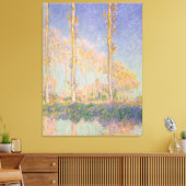 Populieren, impressionistisch landschap, Claude Mo Canvas Afdruk (Insitu (Woonkamer))