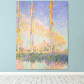 Populieren, impressionistisch landschap, Claude Mo Canvas Afdruk (Insitu (Houten vloer))