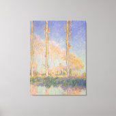 Populieren, impressionistisch landschap, Claude Mo Canvas Afdruk (Voorkant)