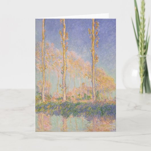Populieren, impressionistisch landschap, Claude Mo Kaart (Voorkant)