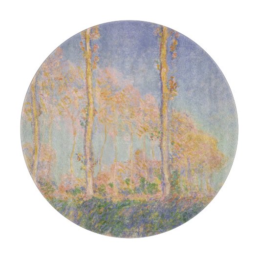 Populieren, impressionistisch landschap, Claude Mo Snijplank (Voorkant)
