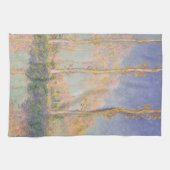 Populieren, impressionistisch landschap, Claude Mo Theedoek (Horizontaal)