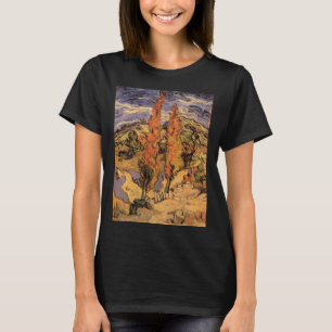 Populieren langs weg door heuvels door Vincent van T-shirt