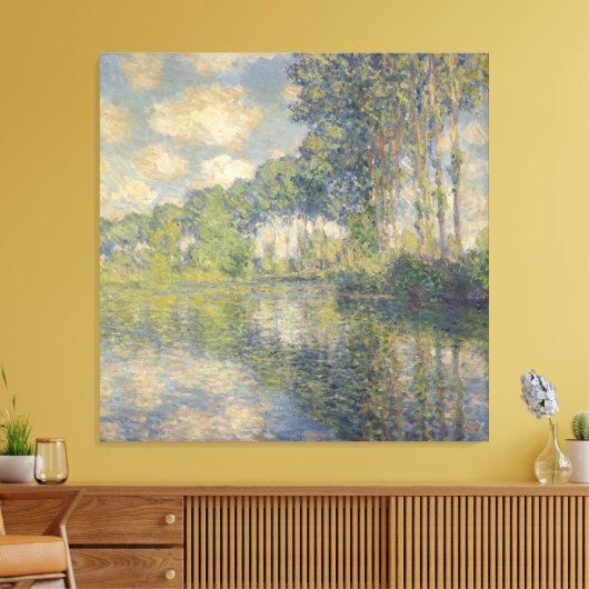 Populieren op de Epte - Monet Canvas Afdruk (Insitu (Woonkamer))