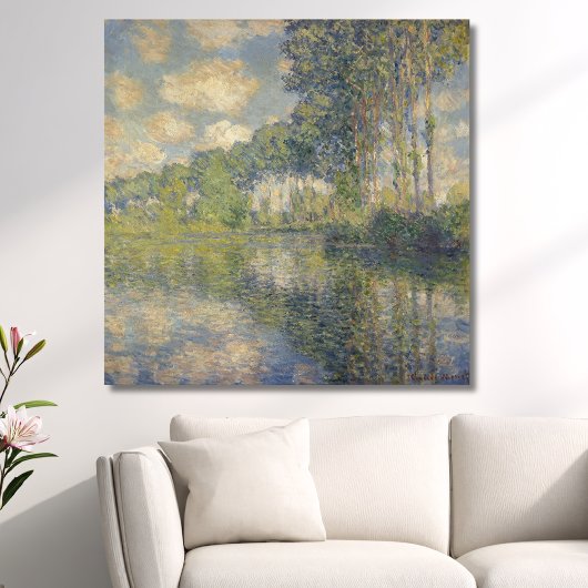 Populieren op de Epte - Monet Canvas Afdruk