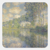 Populieren op de Epte - Monet Vierkante Sticker (Voorkant)