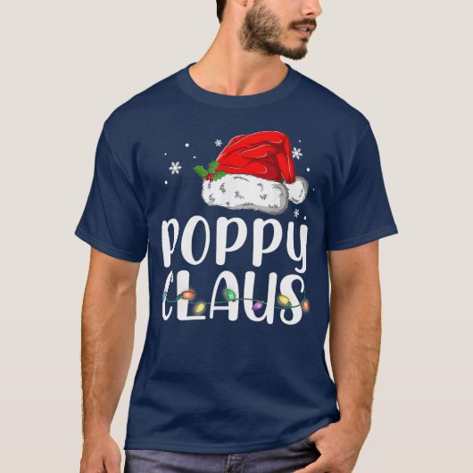 Popy Claus Santa Kerstmis Matching Familie T-shirt (Voorkant)