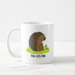 Por-Cute-Pine Funny Porcupine Pun Koffiemok