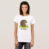 Por-Cute-Pine Funny Porcupine Pun T-shirt (Voorkant volledig)
