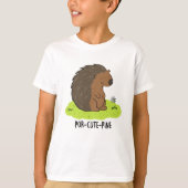 Por-Cute-Pine Funny Porcupine Pun T-shirt (Voorkant)