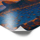 por do sol sobre o rio - arte digital - pôster foto afdruk (Hoek)