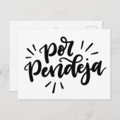 Por Pendeja, met de hand geschreven Briefkaart (Voorkant / Achterkant)