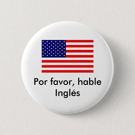 Por pour, hable Inglés Ronde Button 5,7 Cm (Voorkant)