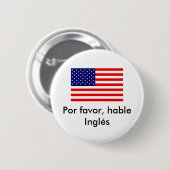 Por pour, hable Inglés Ronde Button 5,7 Cm (Voorkant /achterkant)