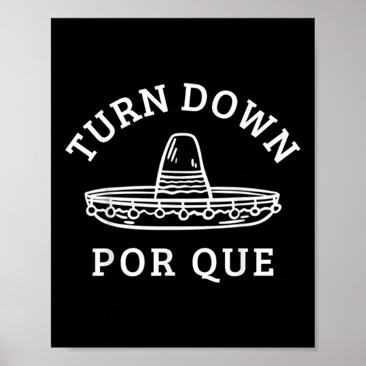 Por Que Funny Mexican Party Cinco de May Poster (Voorkant)