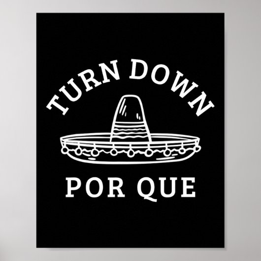 Por Que Funny Mexican Party Cinco de May Poster (Voorkant)