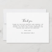 Por Siempre en Nuestro Corazón Fotografía Simpatía Bedankkaart (Achterkant)