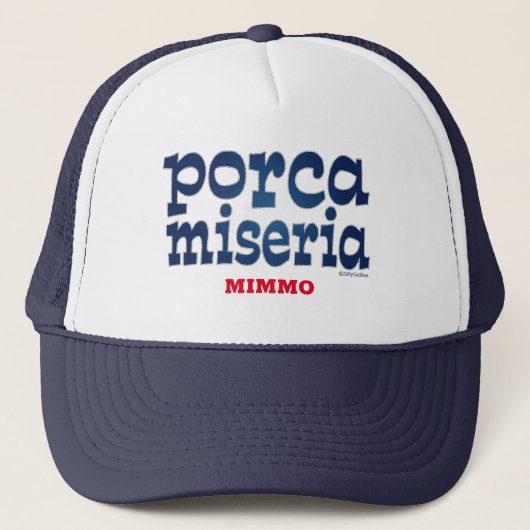 Porca Miseria Personalized Trucker Hat Trucker Pet (Voorkant)