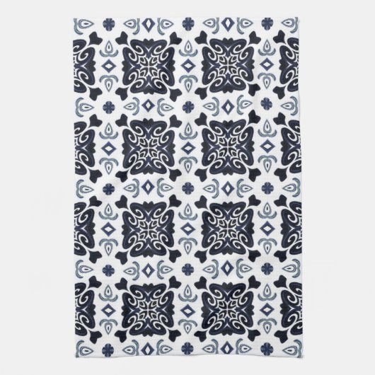 Porcelain Abstracte keukenhanddoek (Verticaal)