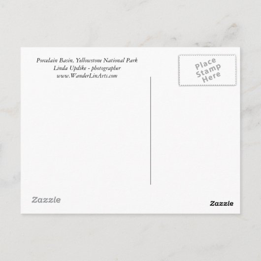 Porcelain Basin Briefkaart (Achterkant)