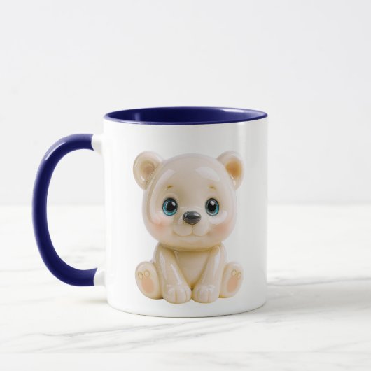 Porcelain Bear Charm Mok (Links)