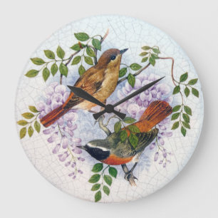 Porcelain Birds Grote Klok