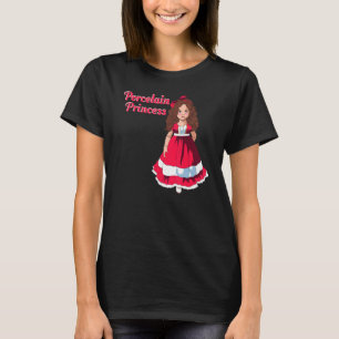 Porcelain Doll Bisque Chinese Antiek dollar T-shirt