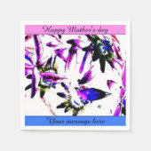 Porcelain Flower Moederdag Custom Paper Napkins Servetten (Voorkant)