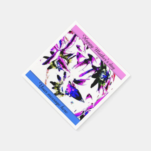 Porcelain Flower Moederdag Custom Paper Napkins Servetten (Hoek)