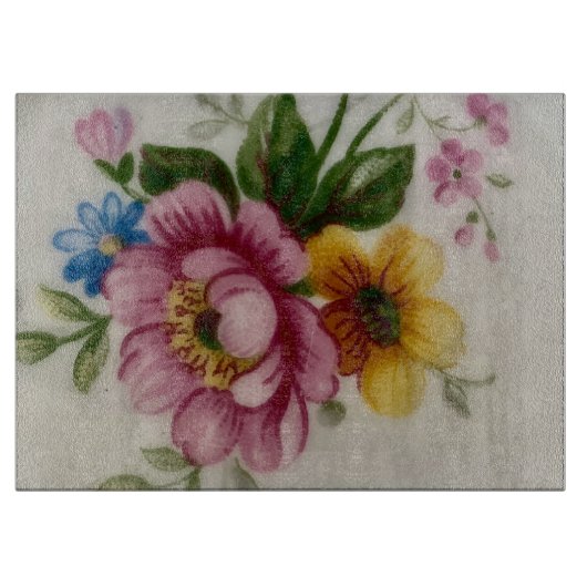 Porcelain Inspired Floral Cutting Board Snijplank (Voorkant)