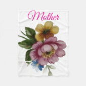 Porcelain Inspired Floral Fleece Deken (Voorkant)