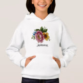 Porcelain Inspired Floral  Hoodie (Voorkant)