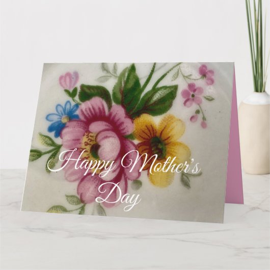 Porcelain Inspired Floral Kaart (Voorkant)